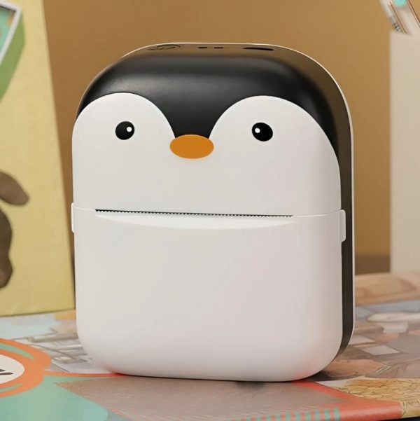 Adorable Penguin Design Rechargeable Portable Mini Printer