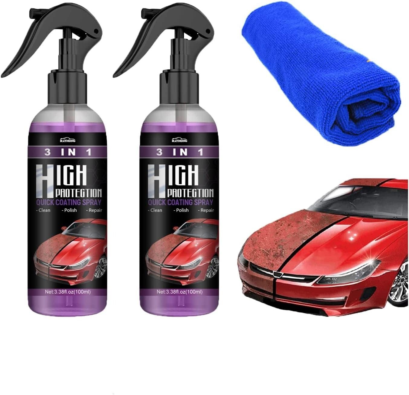 Car Coating Spray 3-in-1 Quick Coat Wax Polish
